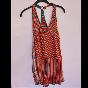 MISSONI MARE, orange and blue romper, Medium